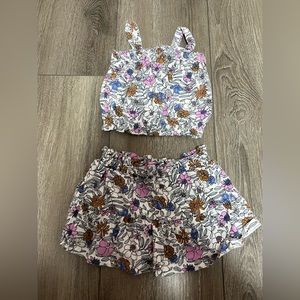 Size 12M Carter's Baby Girl Top & Skirt